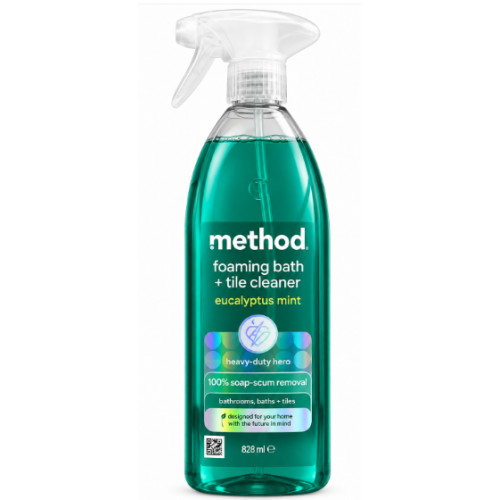 Пінний засіб для чищення ванної та плитки Method Foaming Bath + Tile Cleaner Eucalyptus Mint, 828 мл